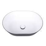 Oval Basin Black 350x260 mm