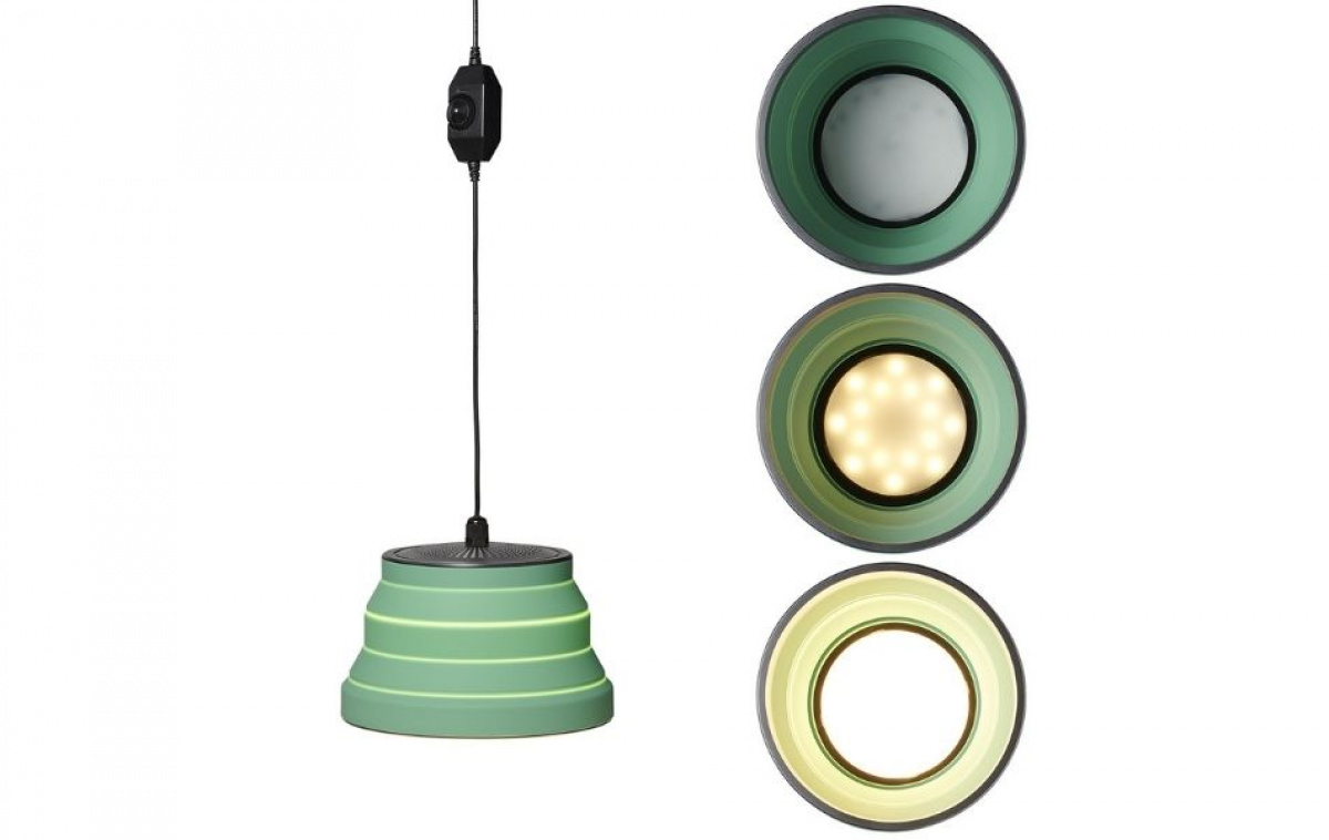 ProPlus Hanging LED Lamp Foldable Silicone Green in the group Home & Interior / Lighting & Lanterns at Campmarket (81139)