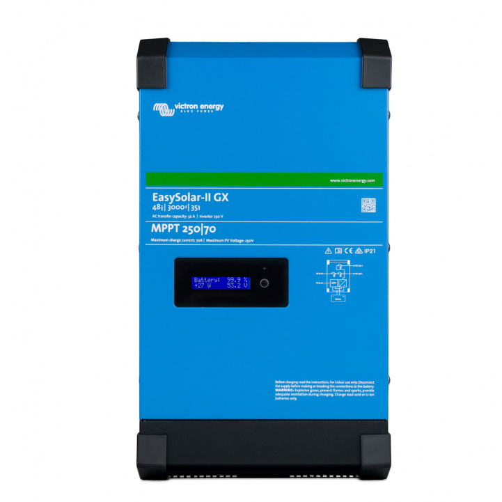 Charger/inverter/MPPT Victron EasySolar-II 24/3000/70-32 250/70 GX in the group Caravan & Motorhome / Electronics / Batteries & Converters / Inverter & Converter at Campingvaruhuset i Norden AB (81203)