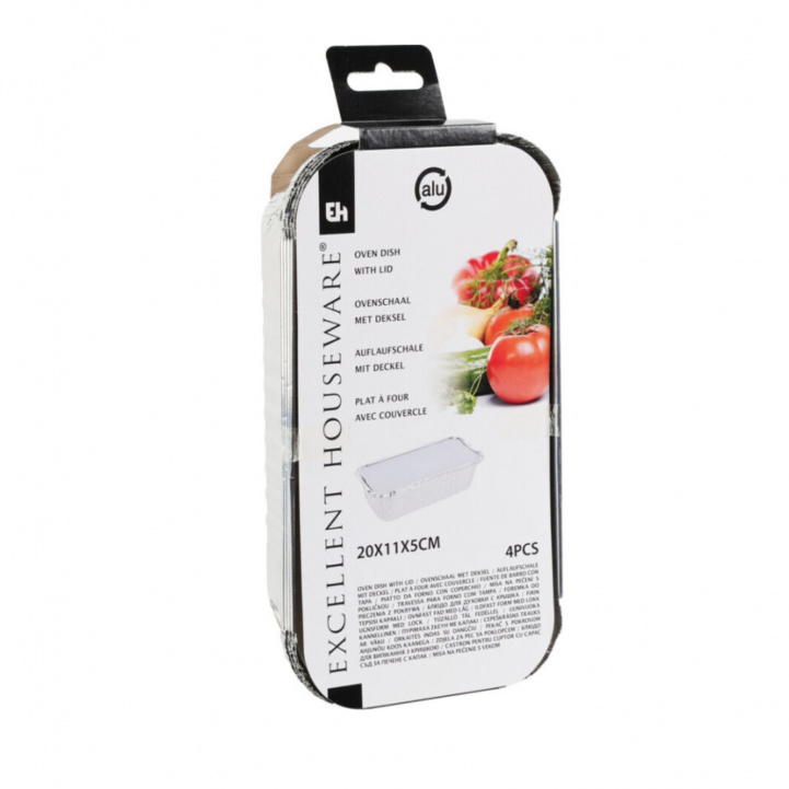 Oven dish with lid 4-p in the group Household & Kitchen / Kitchen accessories / Food & Pantry Storage at Campingvaruhuset i Norden AB (81676)