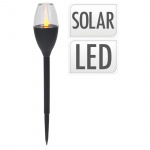 Solar garden light with ground spike