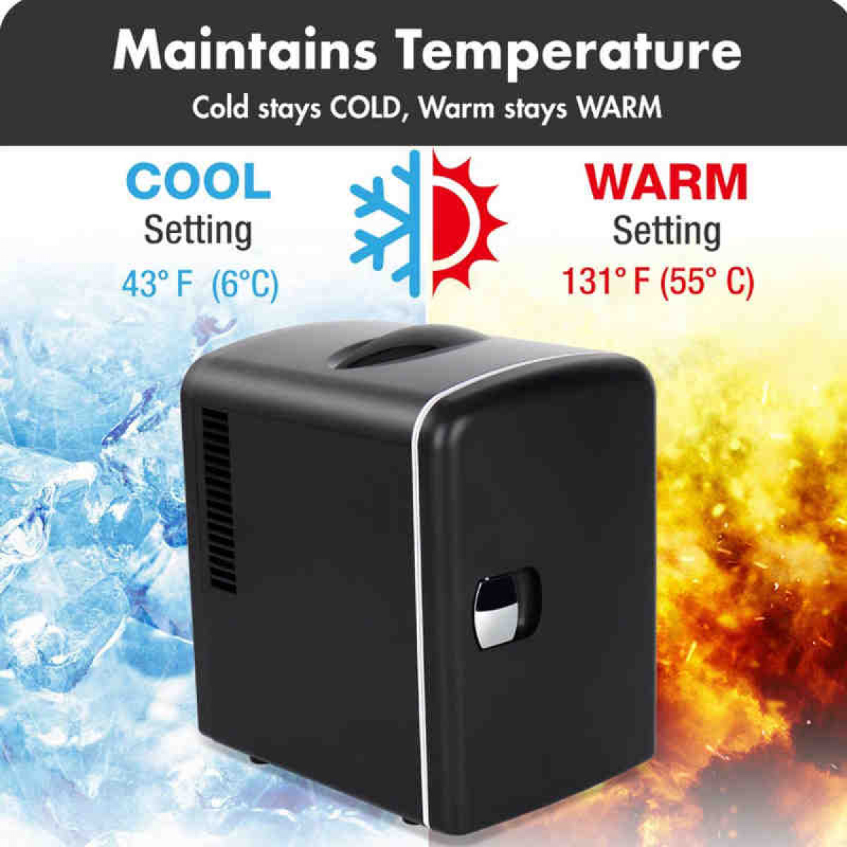 Mini Cooler/Heater Cabinet 4L 12–230V in the group Caravan & Motorhome / Heat, Cold & Ventilation / Refrigerators & Coolers / Other Refrigerators/Freezers at Campingvaruhuset i Norden AB (81987)