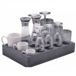 Glass and Mug Holder with 13 Compartments