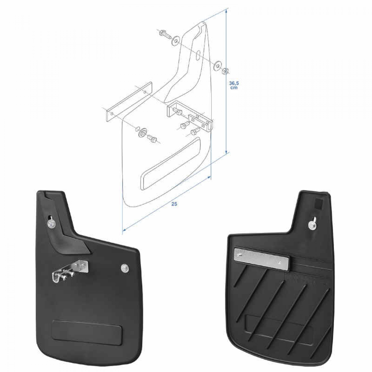 Rear Mud Flaps Fiat Ducato 2006–2014, 2 pcs in the group Caravan & Motorhome / Chassis / Chassis details / Inner fenders at Campmarket (82733)