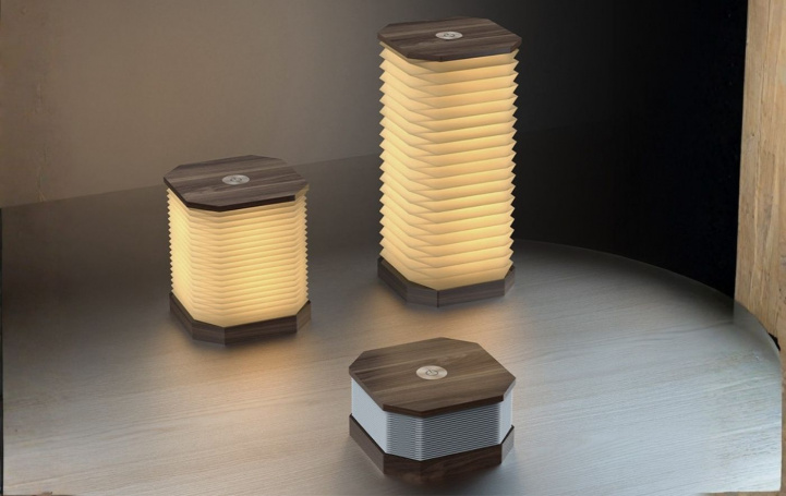 Smart Living Pop-up Lamp Walnut Wood in the group Home & Interior / Lighting & Lanterns at Campingvaruhuset i Norden AB (82758)