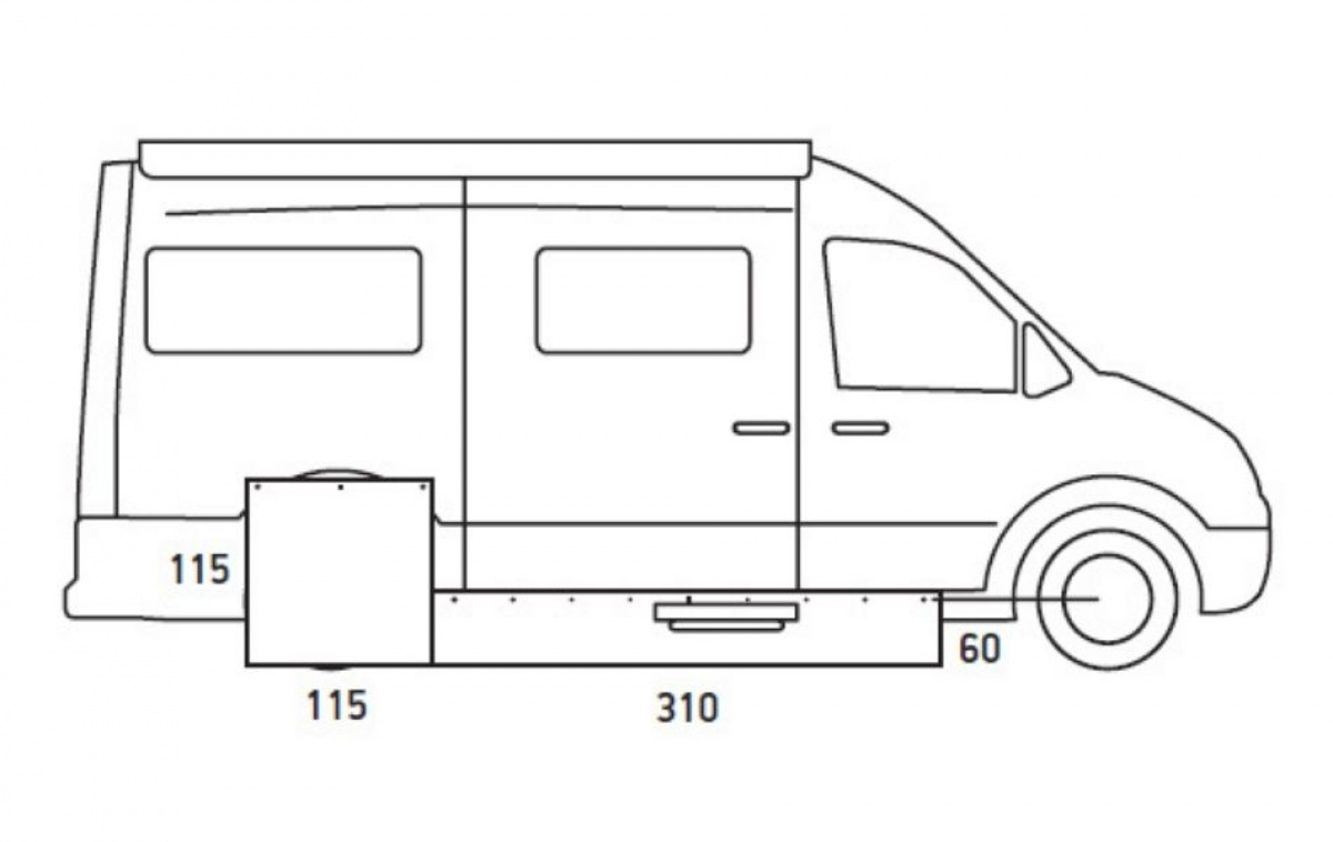Underblanket Motorhome 3 pieces in the group Awning & Canopies / Accessories-Parts / Fitting piece & Coats at Campmarket (82829)