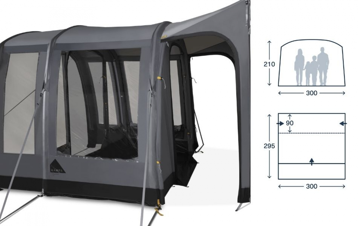 Kampa Traverse Air DA in the group Caravan & Motorhome / Van & Sheet Metal Workers / Awning Van / Air tent at Campmarket (82910)