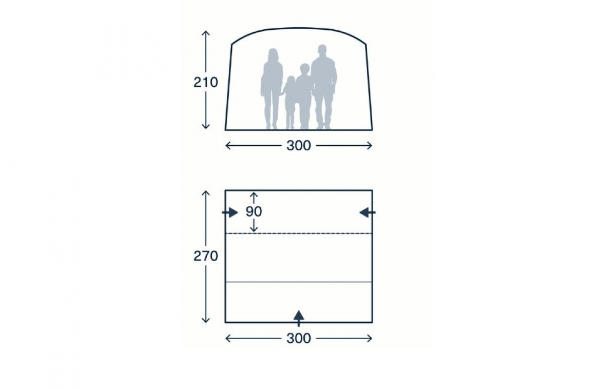 Kampa Waypoint Air DA in the group Caravan & Motorhome / Van & Sheet Metal Workers / Awning Van / Air tent at Campingvaruhuset i Norden AB (82911)