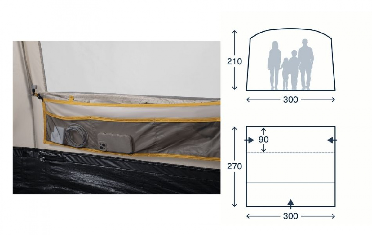 Kampa Waypoint DA in the group Caravan & Motorhome / Van & Sheet Metal Workers / Awning Van / Tripod tent at Campingvaruhuset i Norden AB (82912)