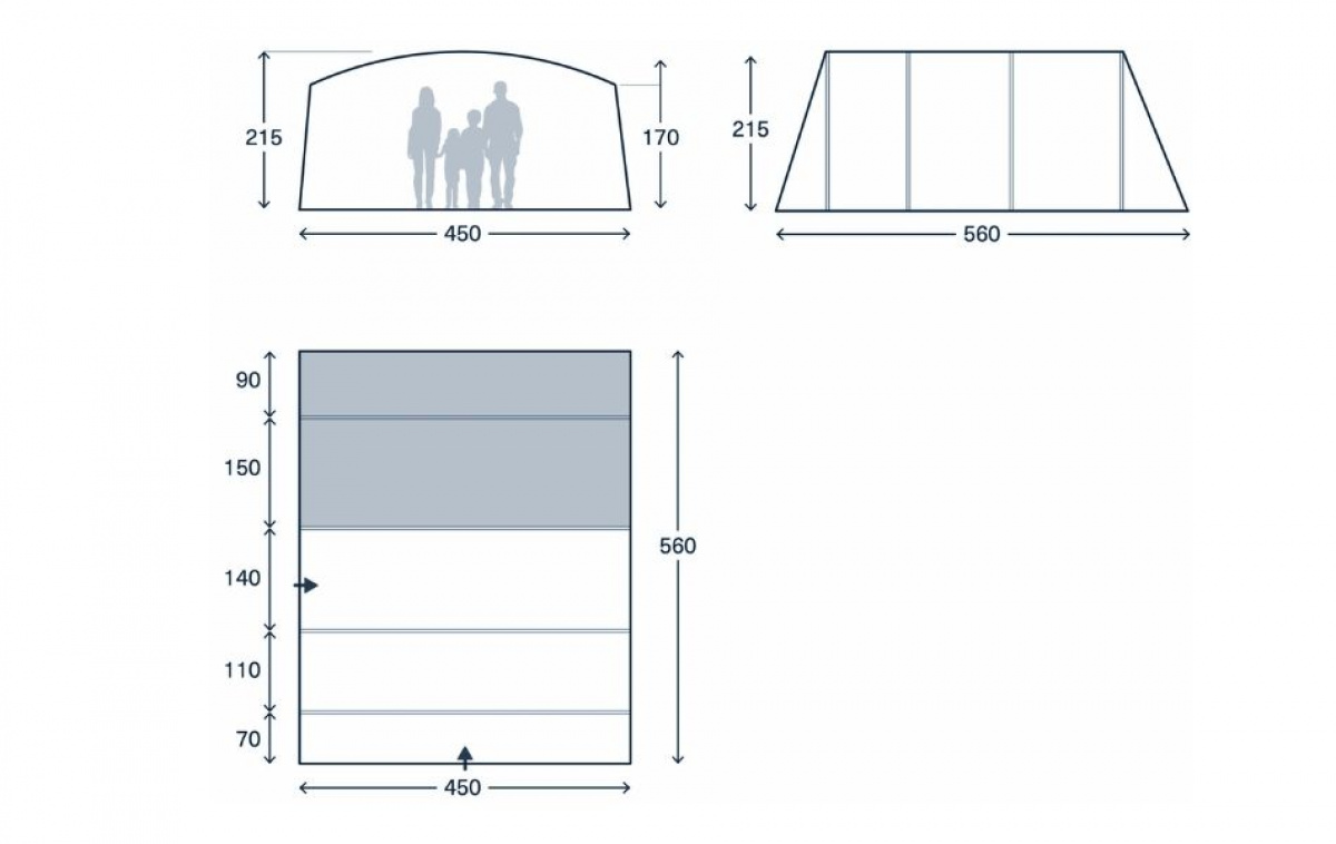 Kampa Rockcliffe 06 Air TC in the group Outdoor / Camping tent at Campingvaruhuset i Norden AB (82918)