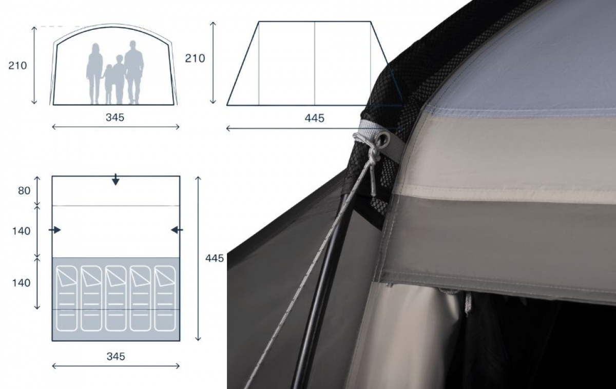 Kampa Sandwood 05 in the group Outdoor / Camping tent at Campmarket (82926)