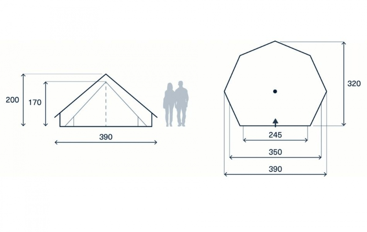Kampa Pineveil 02 in the group Outdoor / Camping tent at Campingvaruhuset i Norden AB (82931)