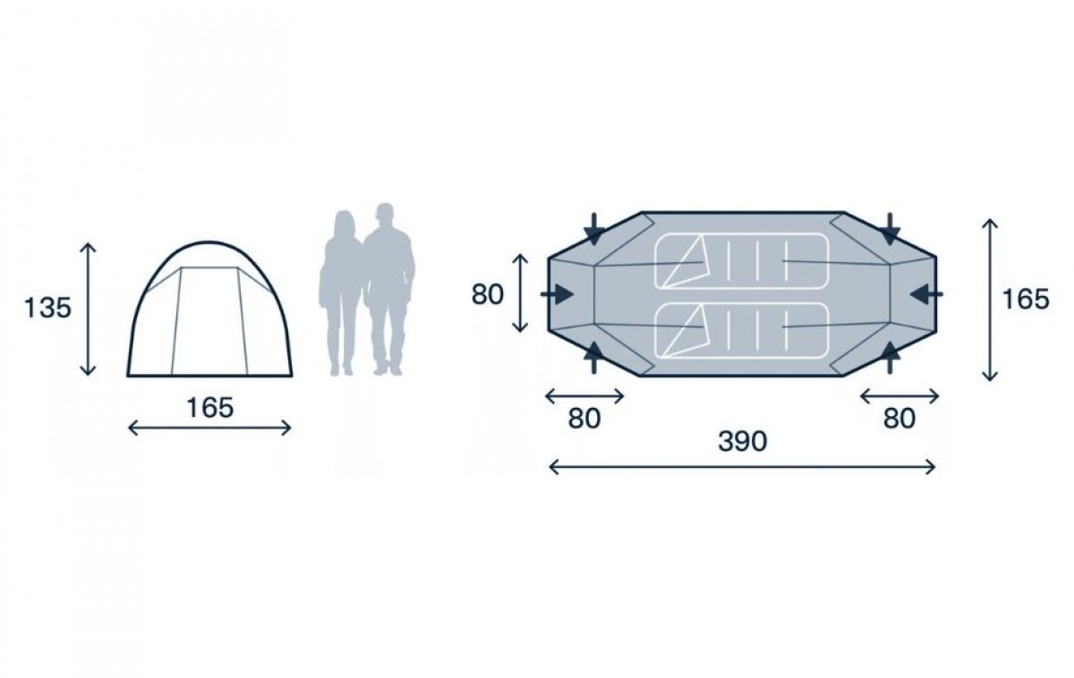 Kampa Mossborn-K 02 in the group Outdoor / Camping tent at Campingvaruhuset i Norden AB (82936)