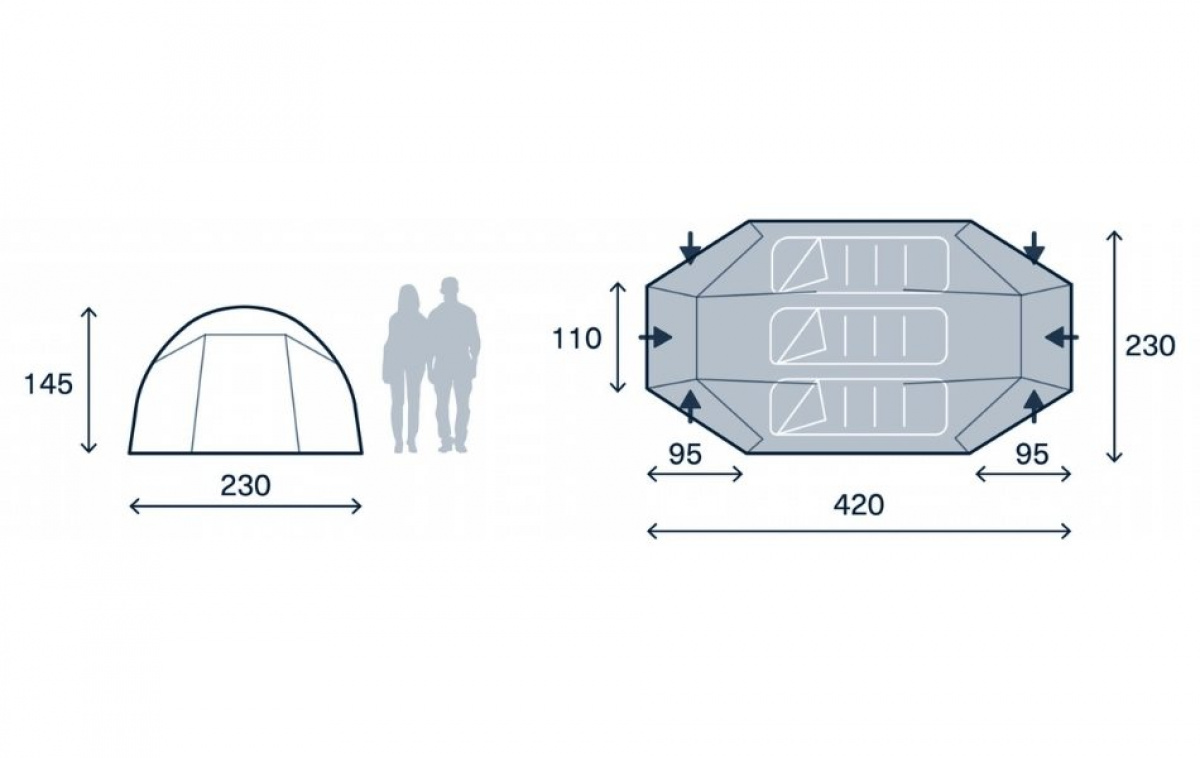 Kampa Mossborn-K 03 in the group Outdoor / Camping tent at Campingvaruhuset i Norden AB (82937)