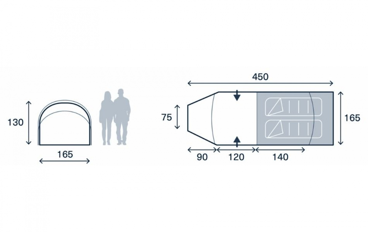 Kampa Wanderlight 02 Aegean in the group Outdoor / Camping tent at Campingvaruhuset i Norden AB (82939)