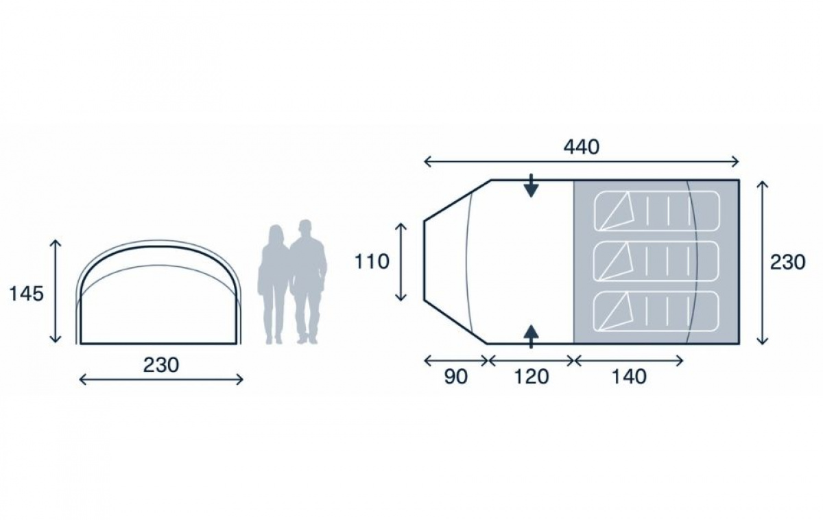 Kampa Wanderlight 03 Aegean in the group Outdoor / Camping tent at Campingvaruhuset i Norden AB (82940)