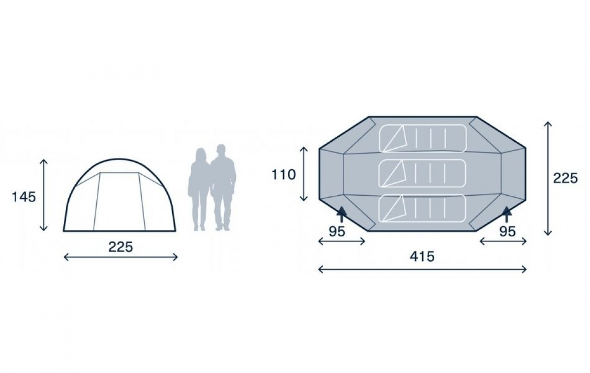 Kampa Mossborn 03 Aegean in the group Outdoor / Camping tent at Campingvaruhuset i Norden AB (82942)
