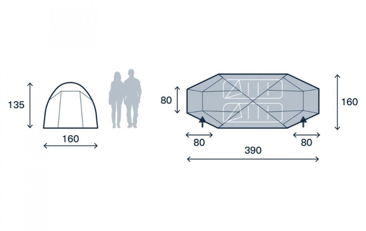 Kampa Mossborn 02 Mushroom in the group Outdoor / Camping tent at Campmarket (82943)