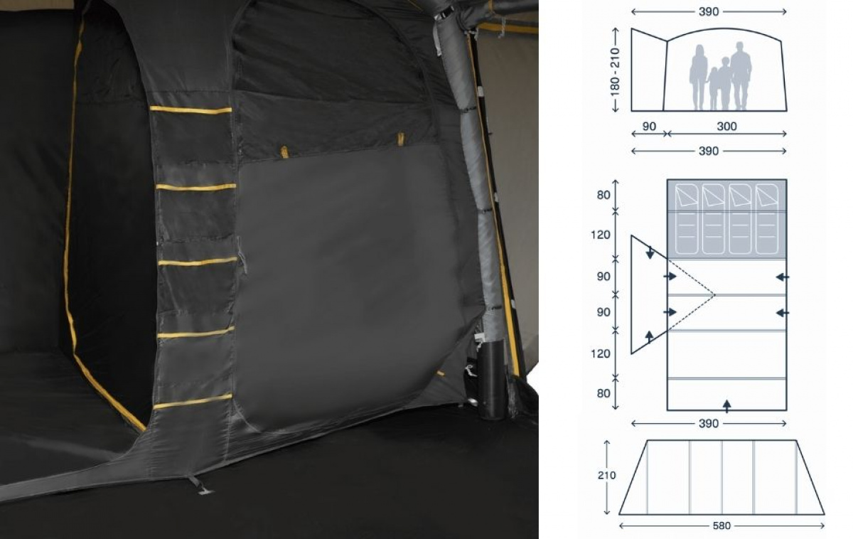 Kampa Voyage DA Low in the group Caravan & Motorhome / Van & Sheet Metal Workers / Awning Van / Air tent at Campmarket (83017)