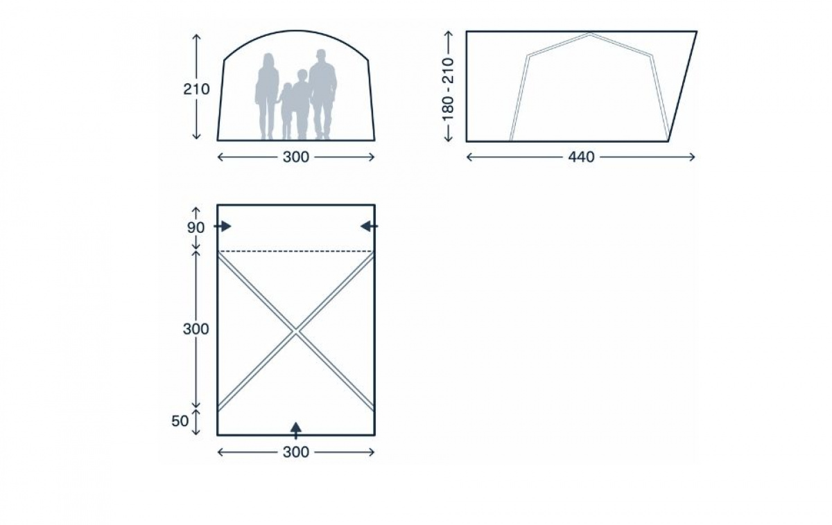 Kampa Roam Air DA Low in the group Caravan & Motorhome / Van & Sheet Metal Workers / Awning Van / Air tent at Campingvaruhuset i Norden AB (83018)