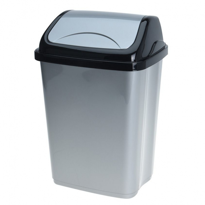 Trash can with flip lid 5L Grey in the group Household & Kitchen / Laundry, Cleaning & Dishes / Cleaning at Campingvaruhuset i Norden AB (83027)