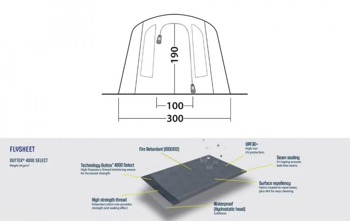 Outwell Sacramento 4 Air in the group Outdoor / Camping tent at Campmarket (83078)