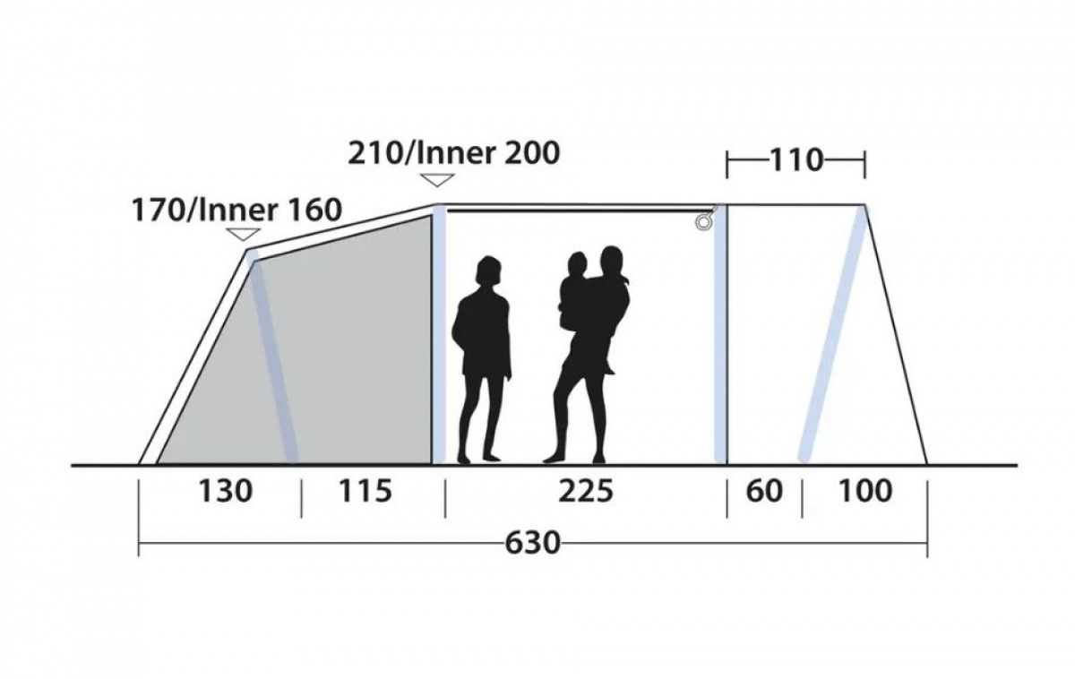 Outwell Sacramento 4 Air in the group Outdoor / Camping tent at Campmarket (83078)