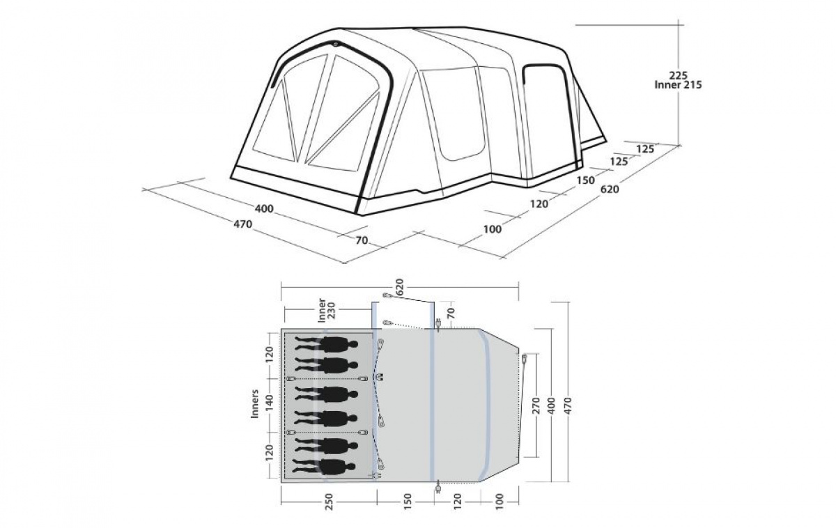 Outwell Montana 6 Air in the group Outdoor / Camping tent at Campmarket (83082)