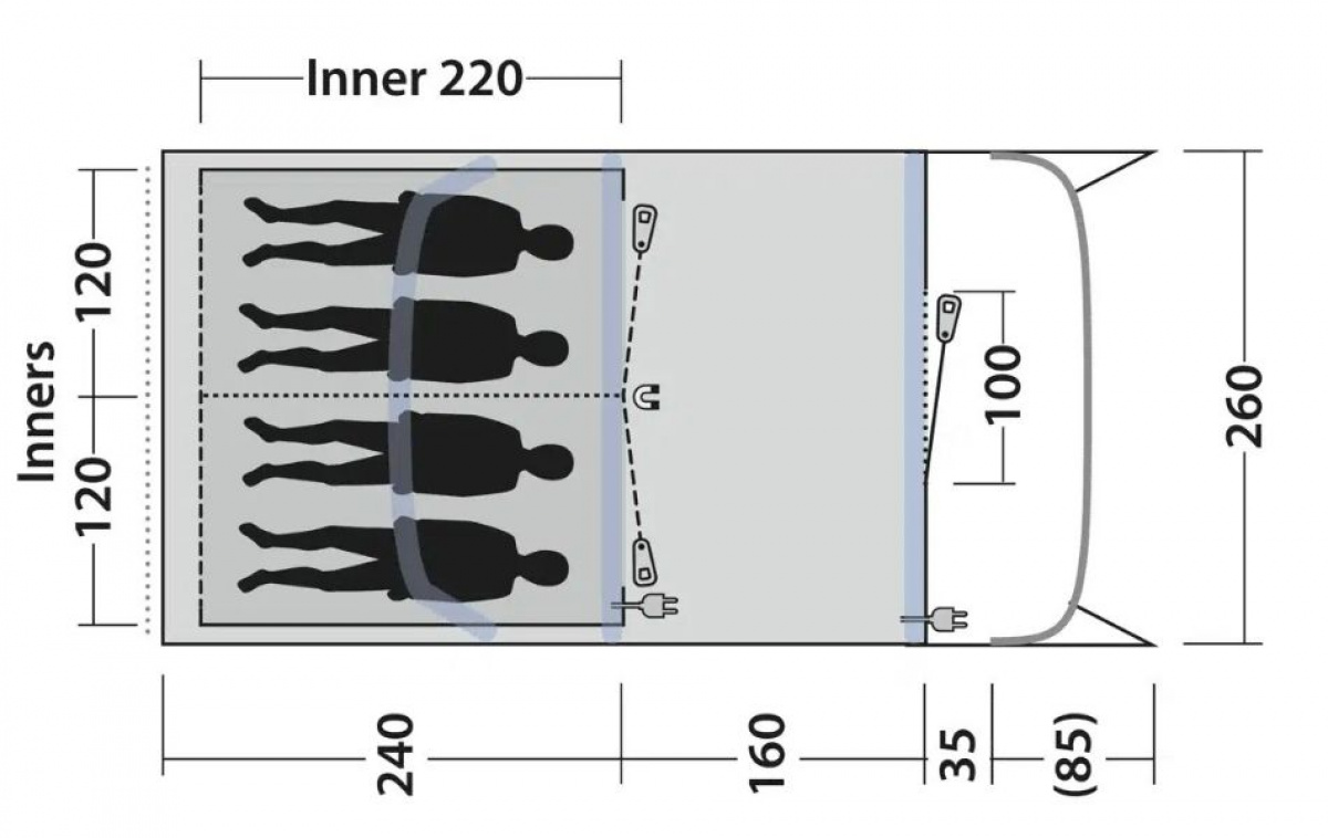 Outwell Monterey 4 Air in the group Outdoor / Camping tent at Campingvaruhuset i Norden AB (83086)