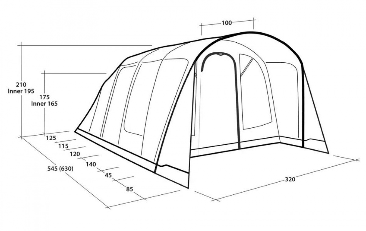Outwell Colorado 5 Air in the group Outdoor / Camping tent at Campingvaruhuset i Norden AB (83087)