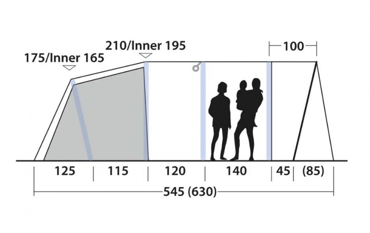Outwell Colorado 5 Air in the group Outdoor / Camping tent at Campingvaruhuset i Norden AB (83087)