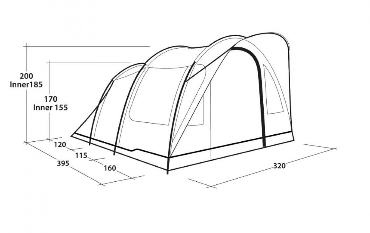 Outwell Sky 5 in the group Outdoor / Camping tent at Campingvaruhuset i Norden AB (83088)