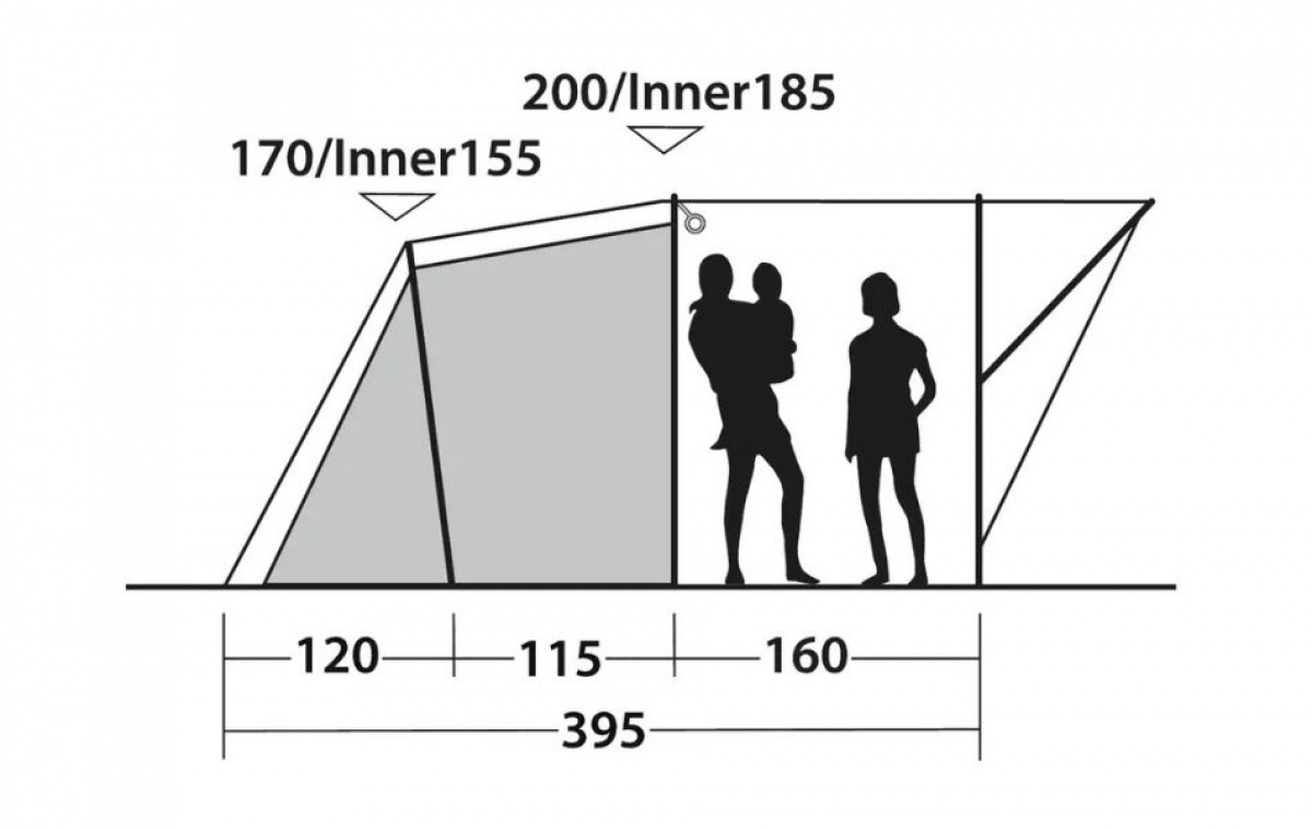 Outwell Sky 5 in the group Outdoor / Camping tent at Campingvaruhuset i Norden AB (83088)