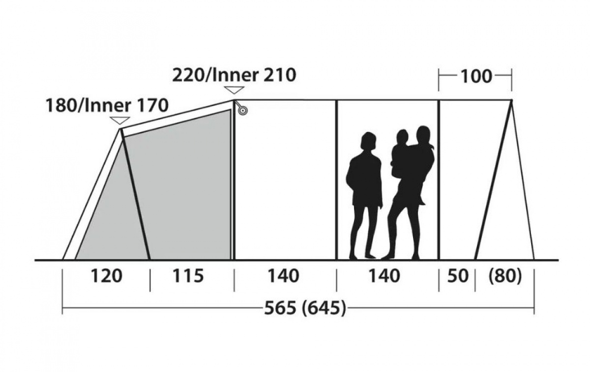 Outwell Denver 6 in the group Outdoor / Camping tent at Campingvaruhuset i Norden AB (83099)