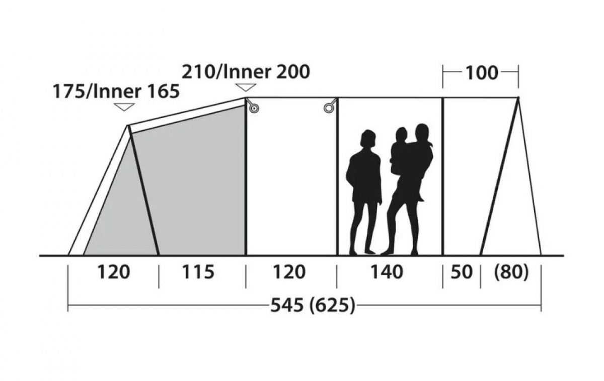 Outwell Ohio 5 TC in the group Outdoor / Camping tent at Campmarket (83101)