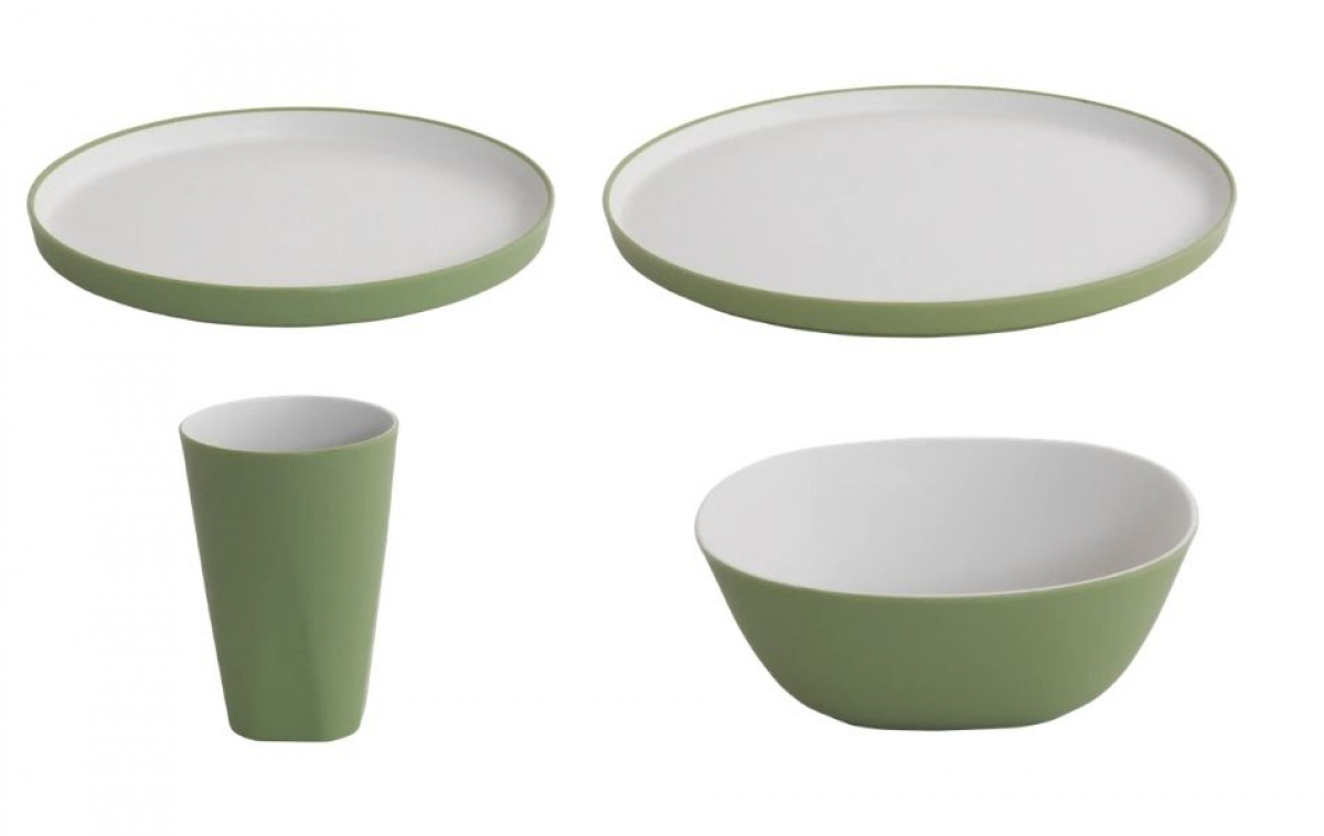 Outwell Dinner Set 16 Pieces Gala Shadow Green in the group Household & Kitchen / Serving / Tableware at Campingvaruhuset i Norden AB (83145)