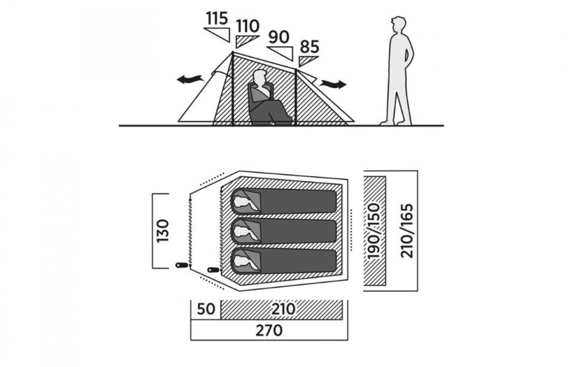 Easy Camp Reindal 3 in the group Outdoor / Camping tent at Campingvaruhuset i Norden AB (83195)
