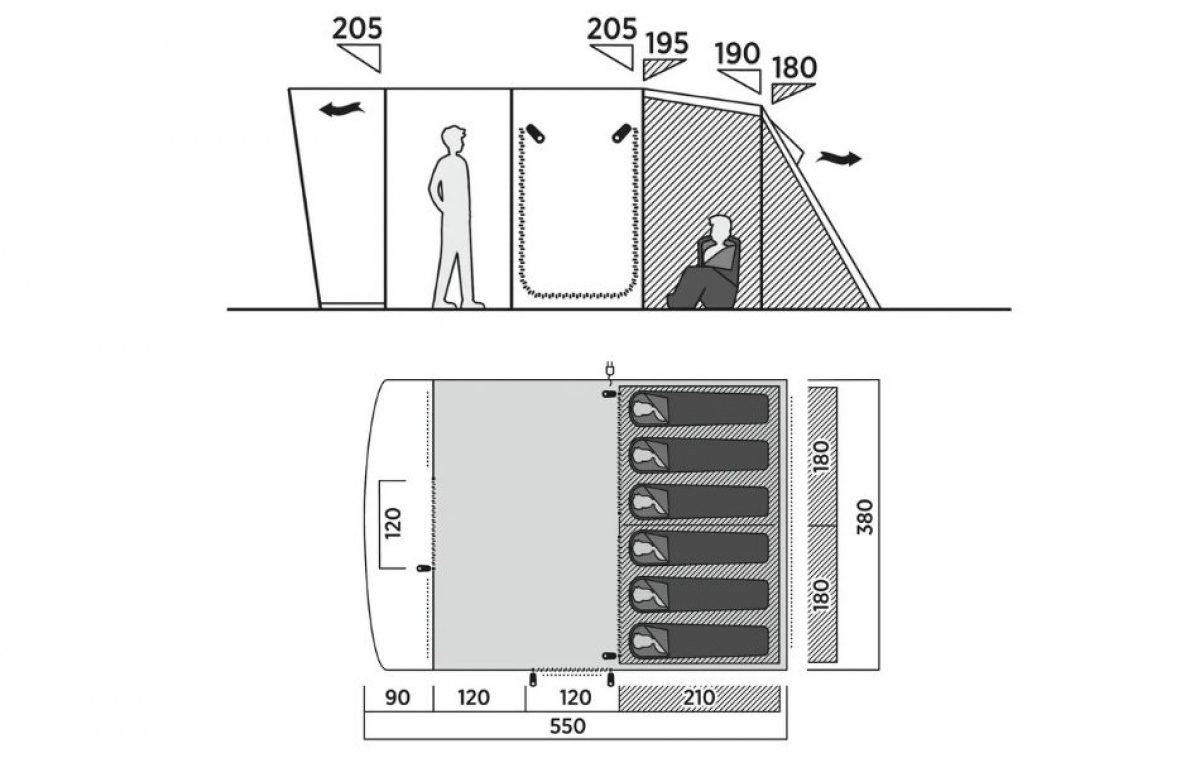 Easy Camp Skarvan 6 in the group Outdoor / Camping tent at Campingvaruhuset i Norden AB (83204)