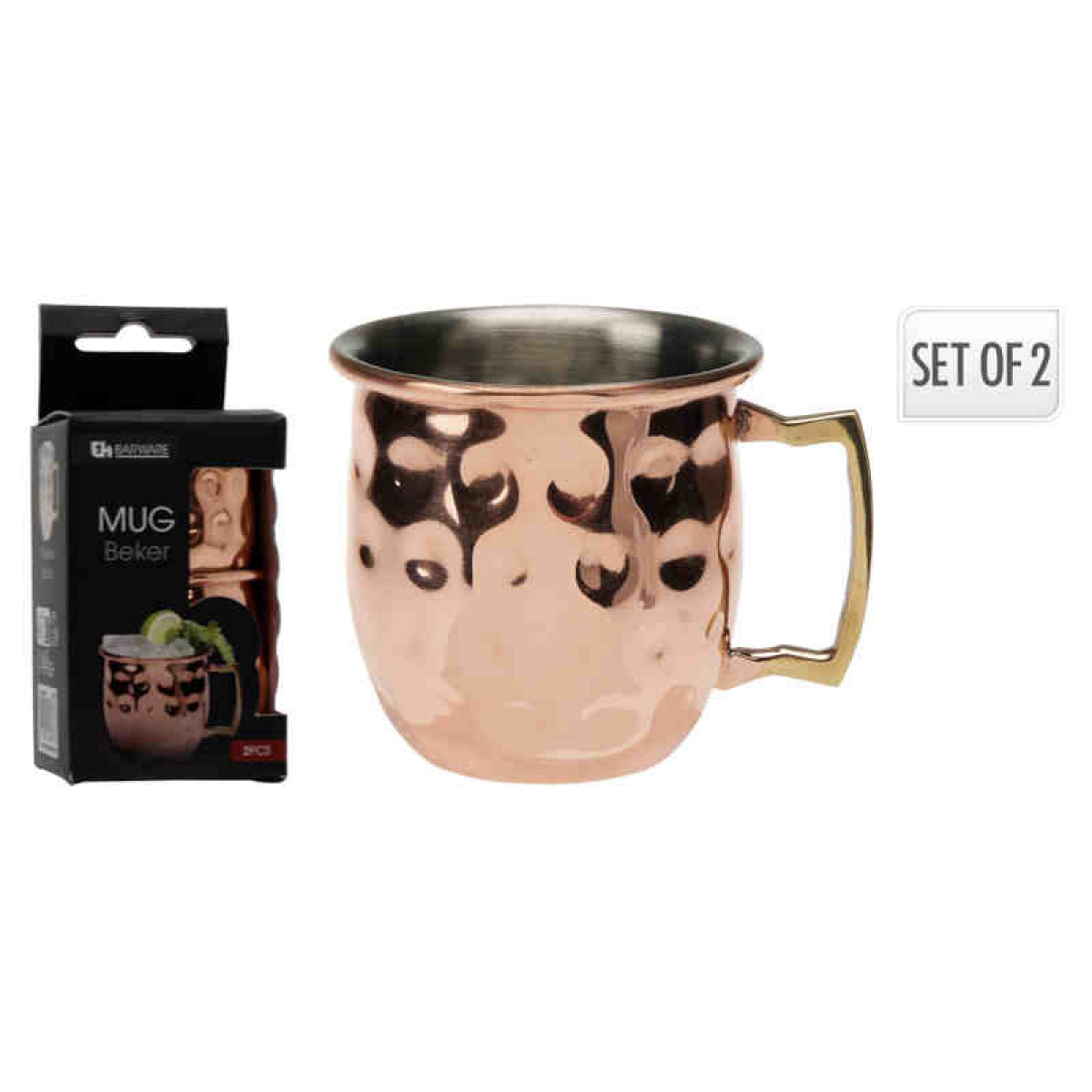 Mug Set 2-Pack Stainless Steel Copper Color in the group News at Campingvaruhuset i Norden AB (83243)