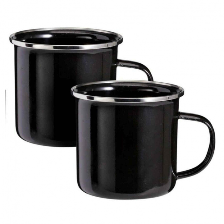 Drinking Mug Enamel Metal 350ml 2-Pack in the group Outdoor / Thermoses & Mugs at Campingvaruhuset i Norden AB (83288)