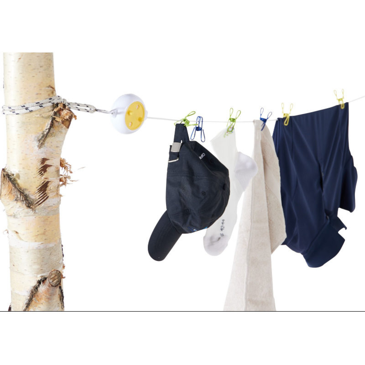 Clothesline with 6 Clips in the group Household & Kitchen / Laundry, Cleaning & Dishes / Drying racks at Campingvaruhuset i Norden AB (83295)