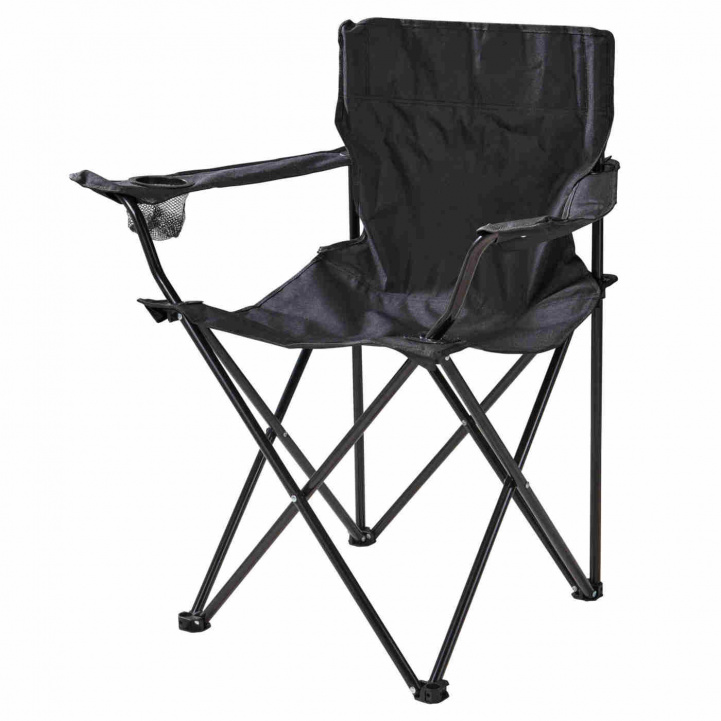 Folding Camping Chair Black in the group Camping furniture / Camping chairs / Other Chairs at Campingvaruhuset i Norden AB (83320)
