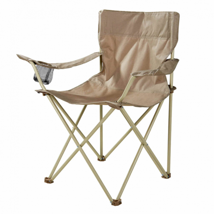 Folding Camping Chair Gray-Brown in the group Camping furniture / Camping chairs / Other Chairs at Campmarket (83321)