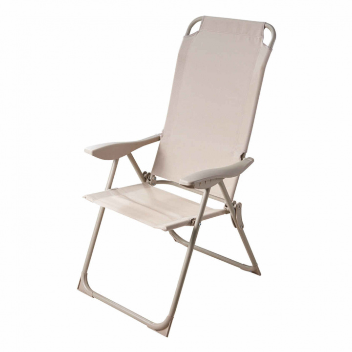 Camping Chair 5-Position Beige in the group Camping furniture / Camping chairs at Campingvaruhuset i Norden AB (83322)