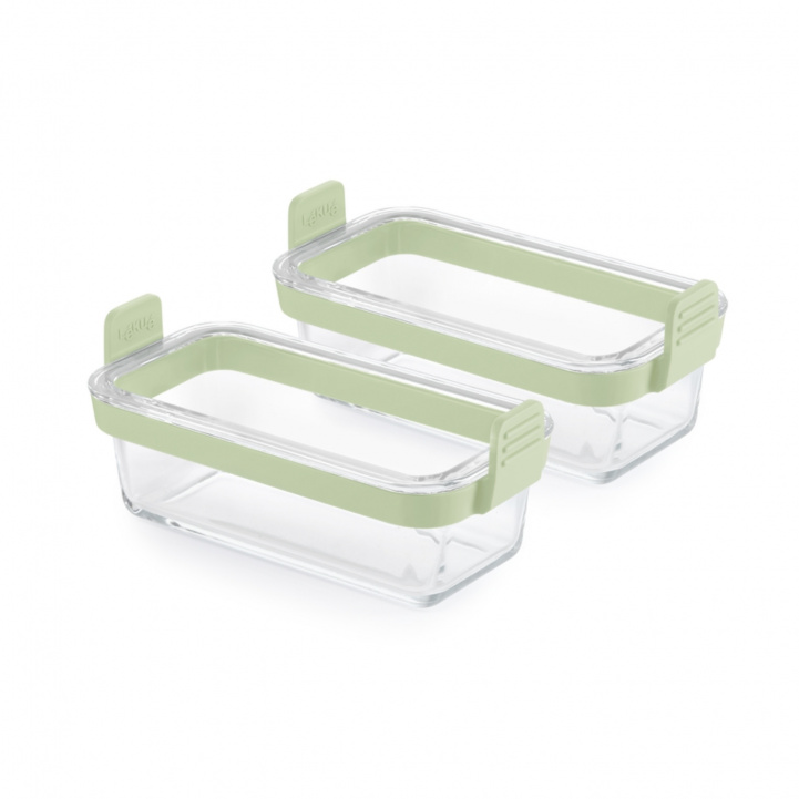 Air Fryer Double Rectangular Glass Dishes 2-pack in the group Household & Kitchen / Kitchen accessories / Food & Pantry Storage at Campingvaruhuset i Norden AB (83546)