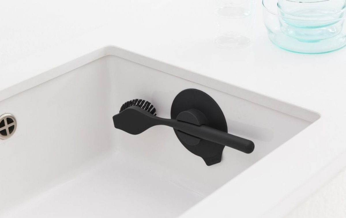 Dish Brush with Suction Cup Holder in the group Household & Kitchen / Laundry, Cleaning & Dishes / Dish brushes at Campingvaruhuset i Norden AB (83589)