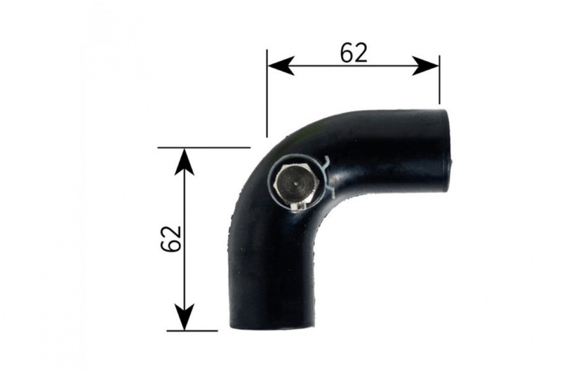 Rubber elbow with air screw and clamp in the group Caravan & Motorhome / Heat, Cold & Ventilation / Alde / Installation material at Campmarket (83640)