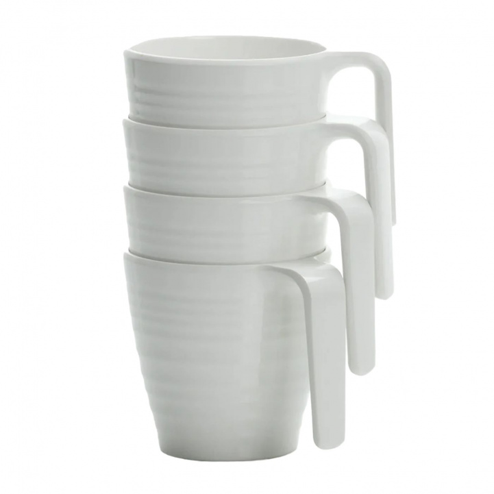 Flamefield Mug Set Soft White 4-Pack in the group Household & Kitchen / Serving / Glass & Mugs / Mugs and Coffee Cups at Campingvaruhuset i Norden AB (83808)