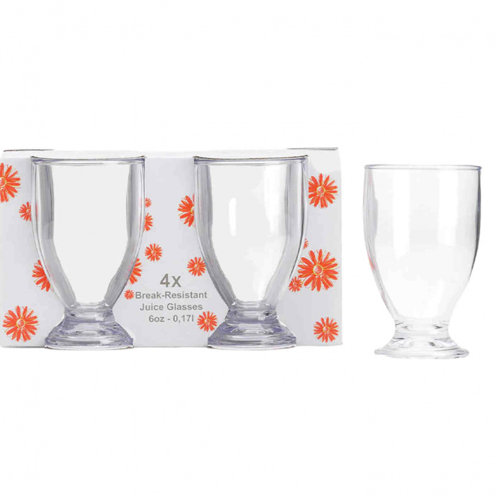 Flamefield Juice Glass Clear 4-Pack in the group Household & Kitchen / Glass & Mugs / Drinking glass at Campingvaruhuset i Norden AB (83814)