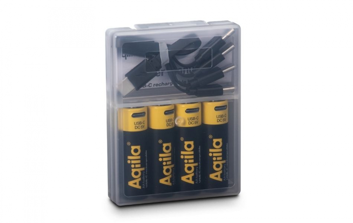 Aqiila Rechargeable AA Batteries USB-C 4 pcs in the group Caravan & Motorhome / Electronics / Batteries & Converters / Batteries at Campingvaruhuset i Norden AB (84003)